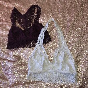 2 AERIE Lacy Bralettes